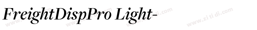 FreightDispPro Light字体转换